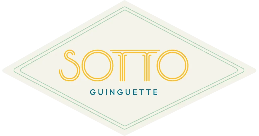 Logo officiel de la guinguette SOTTO à Montauban, style art déco années 30.